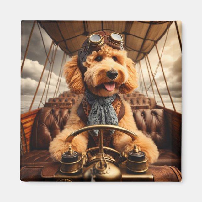 Golden Doodle Welpenmagnet Magnet (Vorne)