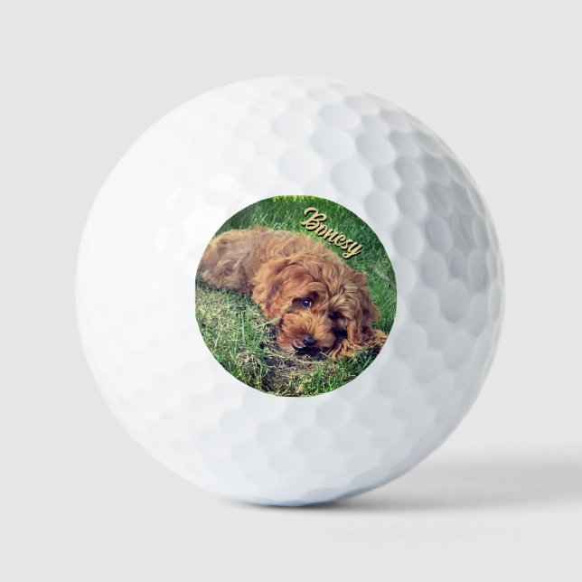 Golden Doodle With Text Golfball (Vorderseite)