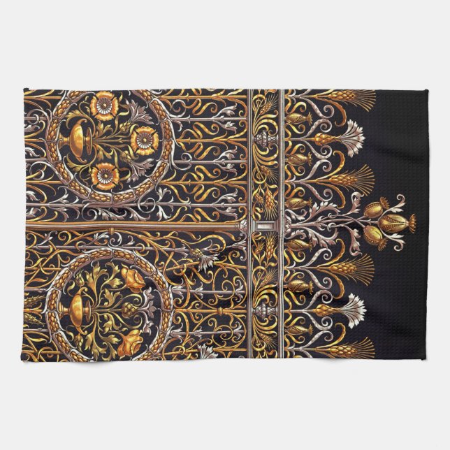 Golden Doorway All-over Print Schürze Geschirrtuch (Horizontal)
