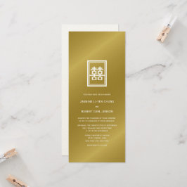 Golden Double Happiness Klassische chinesische Hoc Einladung