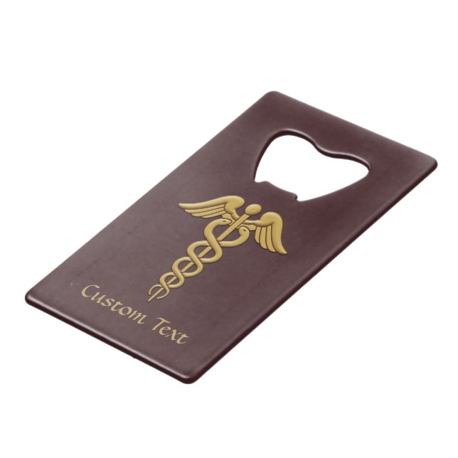 Golden Double Snake Caduceus (Devant Angle)