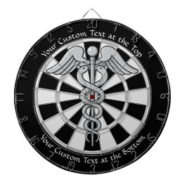 Golden Double Snake Caduceus mit benutzerdefiniert Dartscheibe