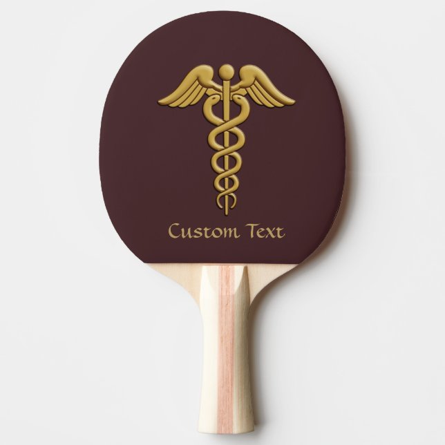 Golden Double Snake Caduceus Tischtennis Schläger (Vorderseite)