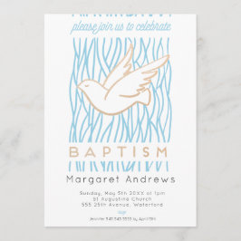 Golden Dove Taufen Religiöse Einladung