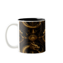 Golden-Drachen-Dunkel-Fantasy-Muster