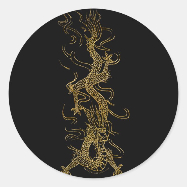 GOLDEN DRAGON Asian Sticker Art Series (Vorderseite)