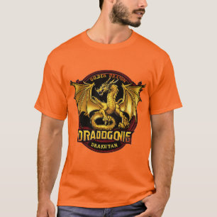 Golden Dragon Dominance T - Shirt Design