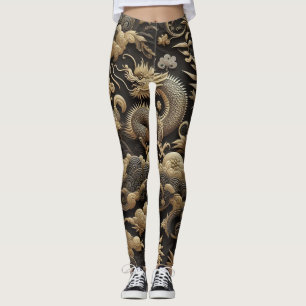Golden Dragon Elegance Legende Leggings