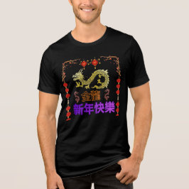 Golden Dragon Rising  Tri-Blend Shirt