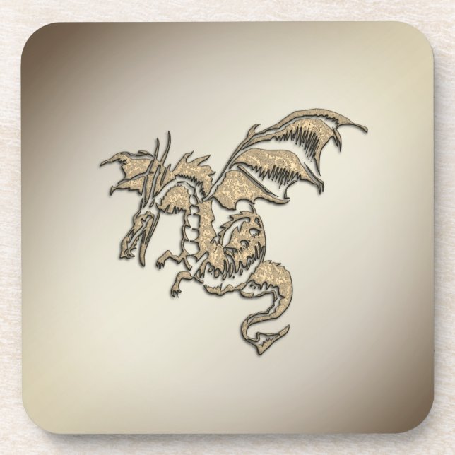 Golden Dragon Untersetzer (Vorderseite)