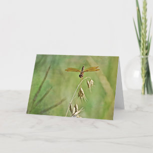 Golden Dragonfly Goldene Landschaft Kunst-Karte Karte