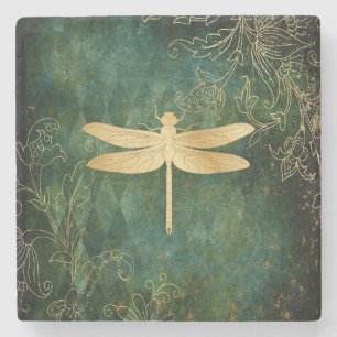 Golden Dragonfly Stone Untersetzer