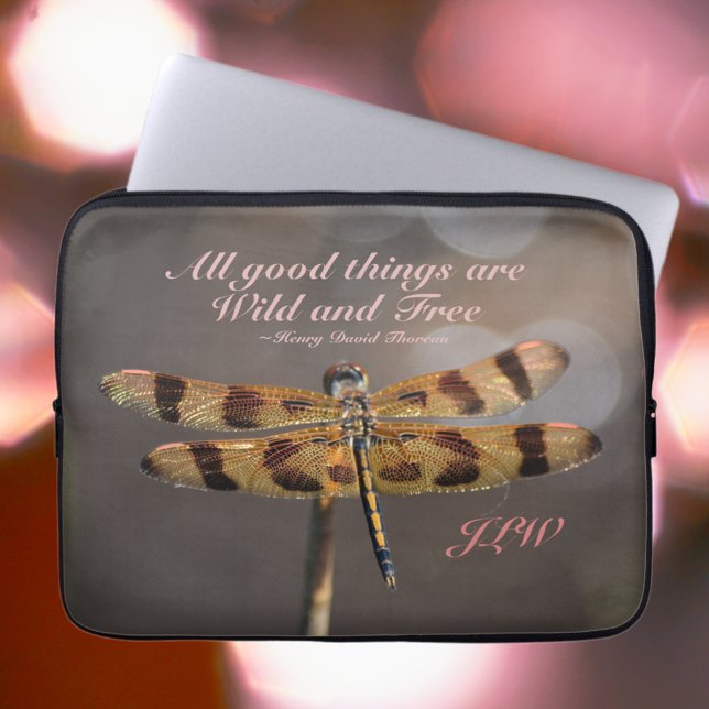 Golden Dragonfly Wild und kostenloser Kostenvorans Laptopschutzhülle (Von Creator hochgeladen)