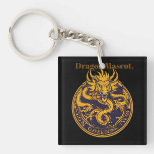 Golden Dragons Basketball Emblem wird zu Schlüsselanhänger