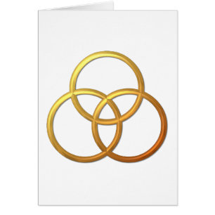 Golden Dreifaltigkeitssymbol "3-D"