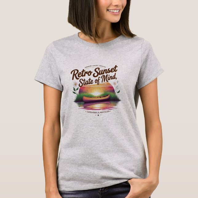Golden Drift - Retro Sunset Staat of Mind T-Shirt (Vorderseite)