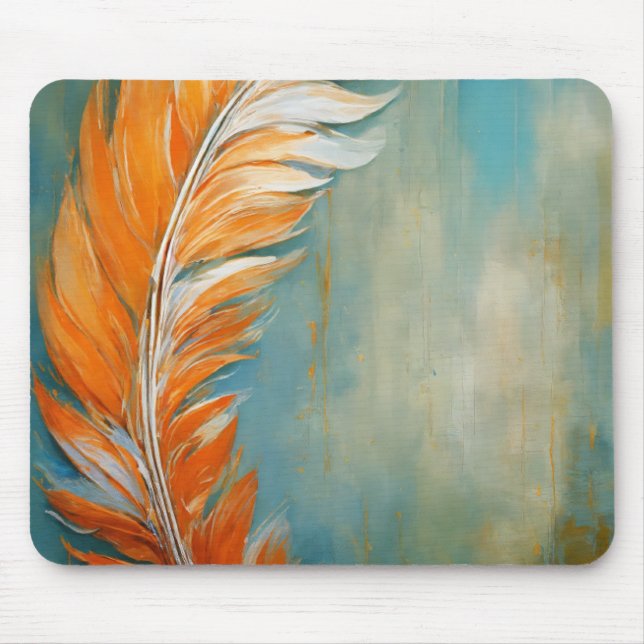 Golden Driving Feather Art Mousepad (Vorne)