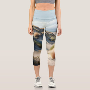 Golden Dunes Capri Leggings