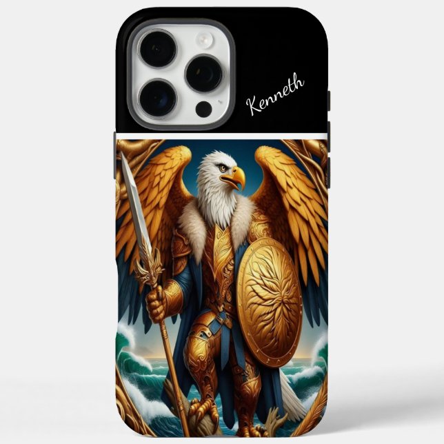 Golden Eagle Warrior iPhone 16 Pro Max Hülle (Rückseite)