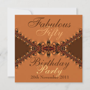 Golden Earth Fabulous Anniversaire Fête Invitation