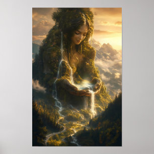 Golden Earth Geist des stillen Staunens Poster