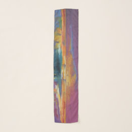 Golden Edges Chiffon Schal