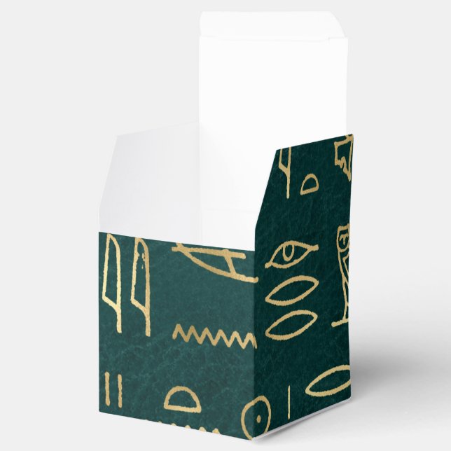 Golden Egypten Hieroglyphs Typografie Ägypten Geschenkschachtel (Geöffnet)