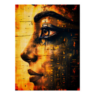 Golden Egypten Pharao Wall Art - Antike Geschichte Poster