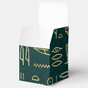 Golden Egyptian Hieroglyphs Typografie Ägypten Geschenkschachtel