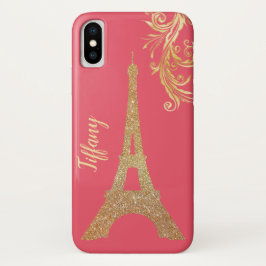 Golden Eiffel Tower Custom iPhone X Fall title_seo2