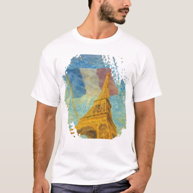 Golden Eiffel Tower T‑Shirt T-Shirt (Vorderseite)