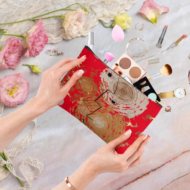 Golden Elegance Abstraktes Mittelalter Zubehörtasche (Von Creator hochgeladen)