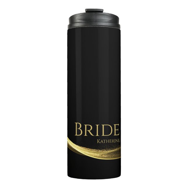Golden Elegance-Bride- Thermosbecher (Vorderseite)