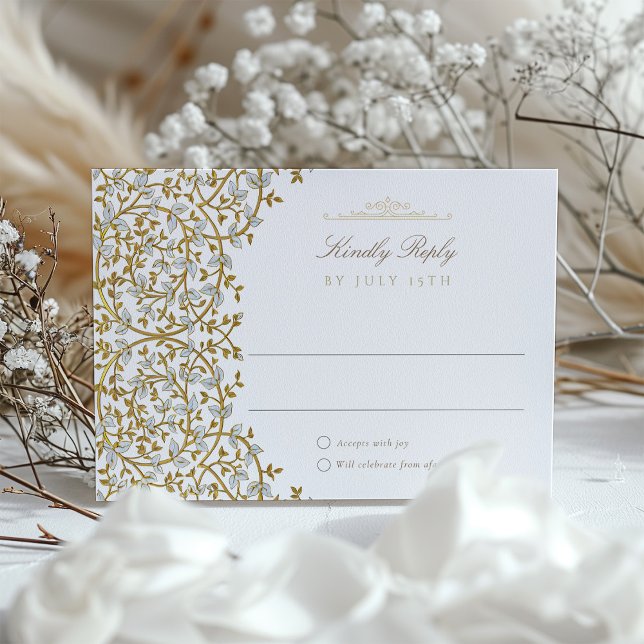 Golden Elegance RSVP Card für Hochzeit Einladung (Von Creator hochgeladen)