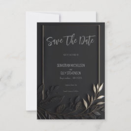 Golden Elegance Wedding Save the Date Card