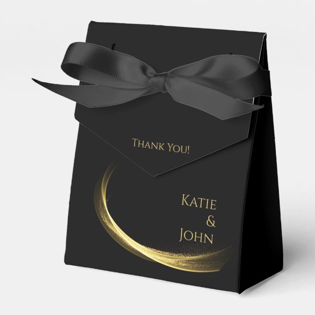 Golden Elegance Wedding Vielen Dank - Geschenkschachtel (Vorderseite)