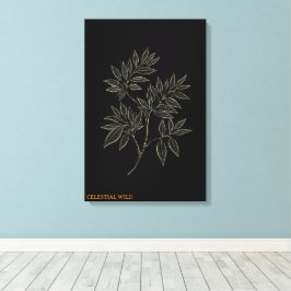 Golden Elegance Zweig Fine Art Leinwand