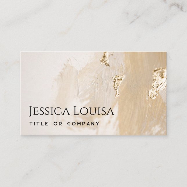 Golden Elegant Minimalistisch Juwelier Visitenkarte (Vorderseite)
