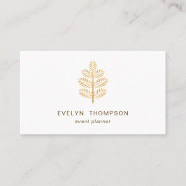 Golden Elegante Chic Botanical Tropical Branch Visitenkarte