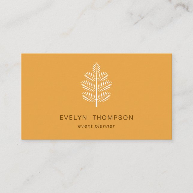 Golden Elegante Chic Botanical Tropical Branch Visitenkarte (Vorderseite)