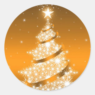 Golden Elegante Christmas Tree Sticker