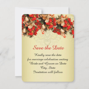 Golden Elegante Weihnachten wünscht Save the Date