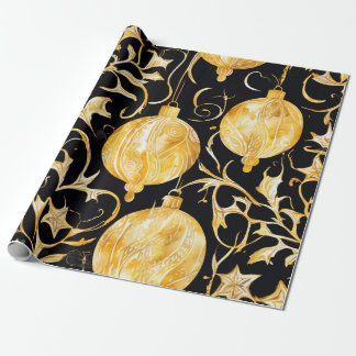 Golden Elegante Weihnachts-Ball Geschenkpapier