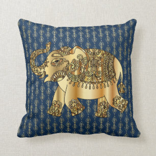 Golden Elephant Throw Kissen