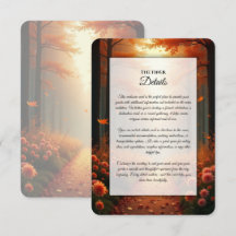 Golden Ember Autumn Woodland Stroll Wedding