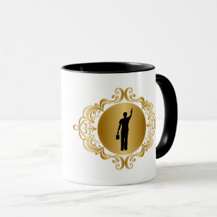 Golden Emblem Silhouette Tasse