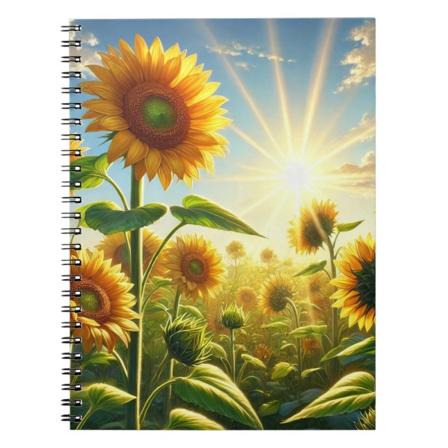 Golden Embrace Sunflower  Notizblock (Vorderseite)