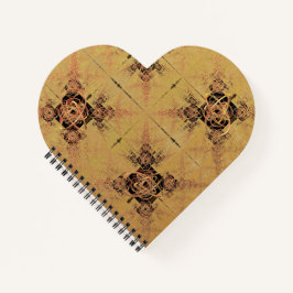 Golden Entanglements Heart Shaped Notebook Notizbuch