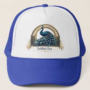 Golden Era Logo mit elegantem Pfau-Design Truckerkappe