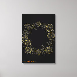 Golden Eternal Bloom Floral Leinwand-Wandkunst Leinwanddruck
